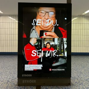 Kommunikationsagentur Soulmates Brand Communication OOH Motiv Employer Branding für HH-Hochbahn